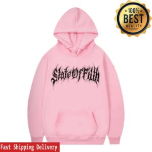 State Of Filth Merch Store Pink Mosh Hoodie