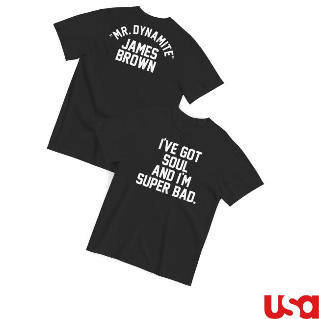 James Brown Shop Merch Store Mr. Dynamite Double Sided T-Shirt 3 James Brown Shop Merch Store Mr. Dynamite Double Sided T-Shirt