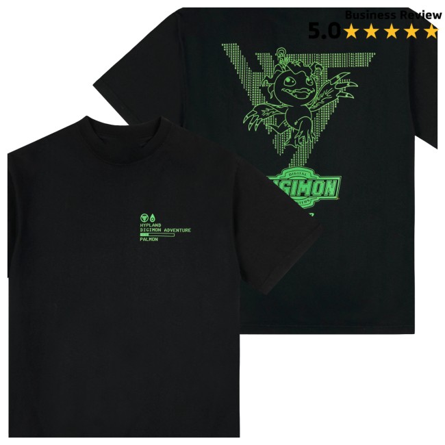 Hypland Store Merch Digimon Digital Palmon Shirt Black 5 Hypland Store Merch Digimon Digital Palmon Shirt (Black)