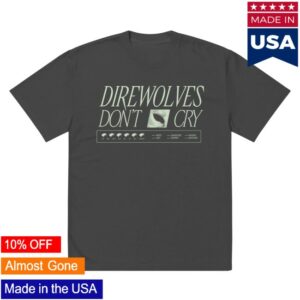 Wbshop Store Merch Game Of Thrones Direwolves Dont Cry Oversized Faded T-Shirt