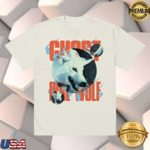 Wbshop Store Merch Game Of Thrones Ghost Dire Wolf Oversized Faded T-Shirt