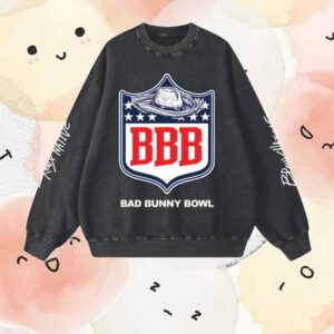 Bronx Native Shop Merch Store Bad Bunny Bowl Snow Washed Oversized Sweatshirt