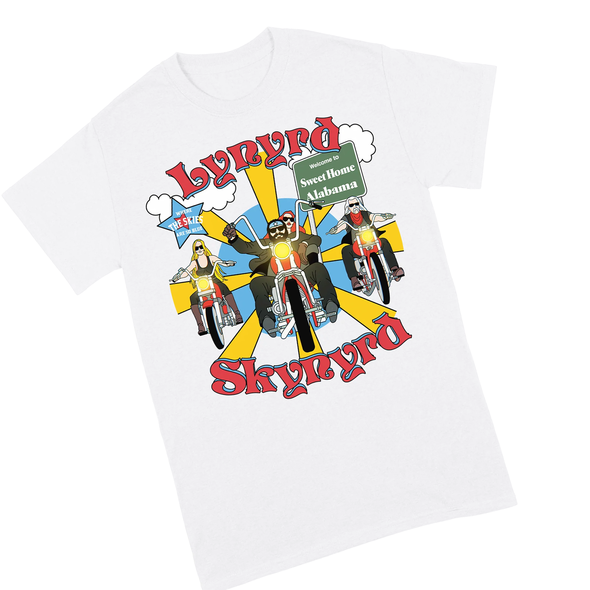 Lynyrd Skynyrd Store Merch Road Trippin White Tee Lynyrd Skynyrd Store Merch Road Trippin White Tee