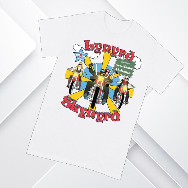 Lynyrd Skynyrd Store Merch Shop Road Trippin White Tee 3 Lynyrd Skynyrd Store Merch Shop Road Trippin White Tee