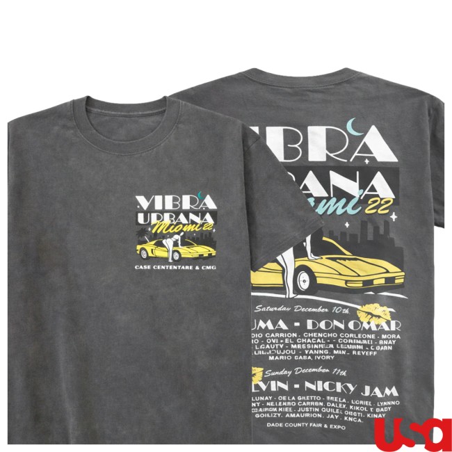 Steal Deal Store Merch Vibra Urbana Miami T-Shirt Black 4 Steal Deal Store Merch Vibra Urbana Miami T-Shirt Black