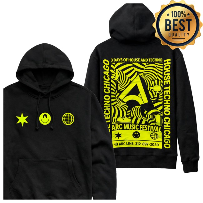 Steal Deal Store Merch Arc Music Festival Chicago Hoodie Black 4 Steal Deal Store Merch Arc Music Festival Chicago Hoodie Black