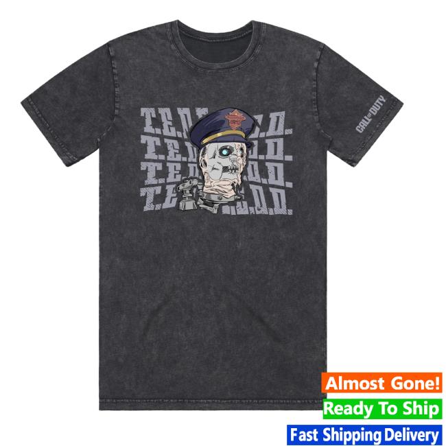 Call Of Duty Shop Merch Store Call Of Duty Black Ops 7 Zombies T.E.D.D. Repeat Black T-Shirt 2 Call Of Duty Shop Merch Store Call Of Duty Black Ops 7 Zombies T.E.D.D. Repeat Black T-Shirt