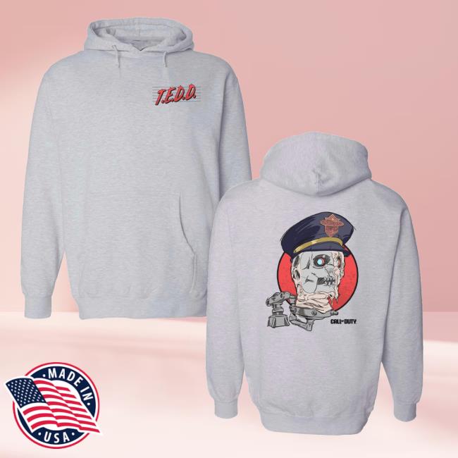 Call Of Duty Shop Merch Store Call Of Duty Black Ops 7 Zombies T.E.D.D. Grey Pullover Hoodie