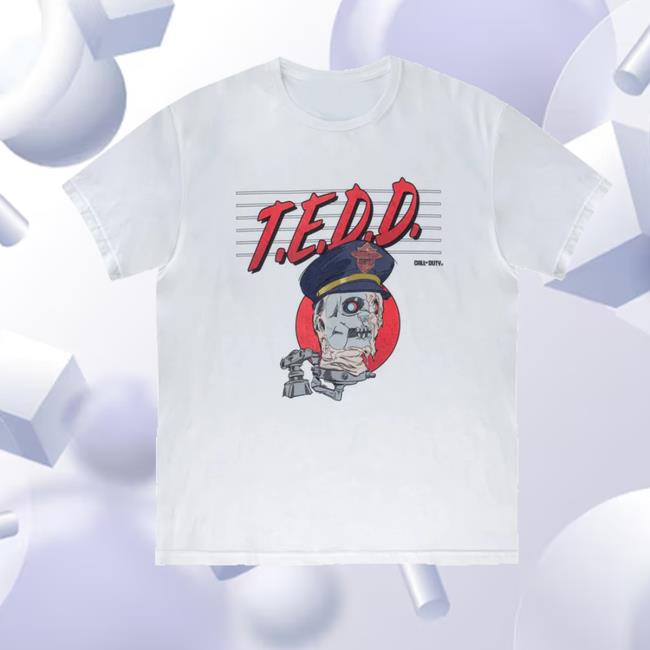 Call Of Duty Shop Merch Store Call Of Duty Black Ops 7 Zombies T.E.D.D. White T-Shirt 2 Call Of Duty Shop Merch Store Call Of Duty Black Ops 7 Zombies T.E.D.D. White T-Shirt