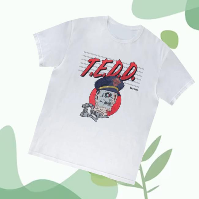 Call Of Duty Shop Merch Store Call Of Duty Black Ops 7 Zombies T.E.D.D. White T-Shirt 3 Call Of Duty Shop Merch Store Call Of Duty Black Ops 7 Zombies T.E.D.D. White T-Shirt