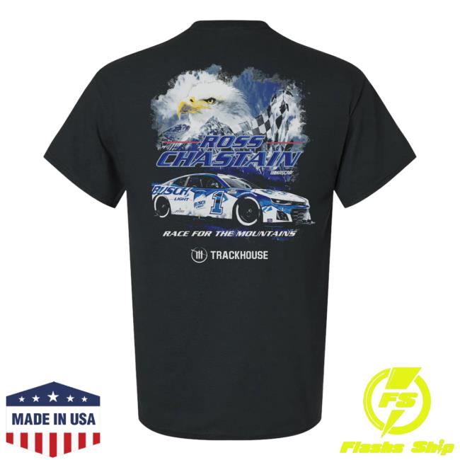 Shop Trackhouse Racing Merch Store Ross Chastain 1 Busch Light Throwback T-Shirt 4 Shop Trackhouse Racing Merch Store Ross Chastain 1 Busch Light Throwback T-Shirt