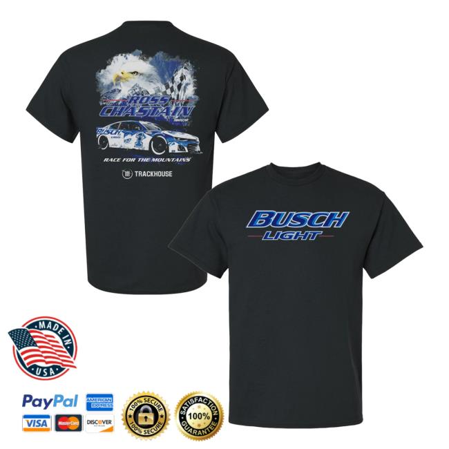 Shop Trackhouse Racing Merch Store Ross Chastain 1 Busch Light Throwback T-Shirt 5 Shop Trackhouse Racing Merch Store Ross Chastain 1 Busch Light Throwback T-Shirt