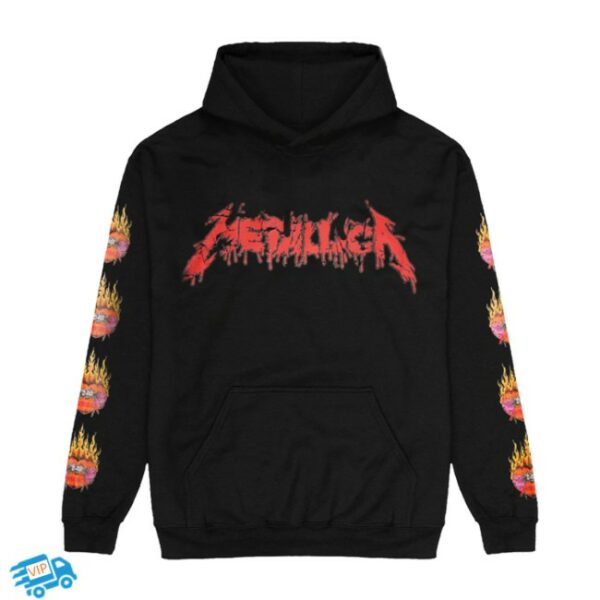 Impericon Store Merch Metallica Flower Skull Backprint Hoodie - Newest ...