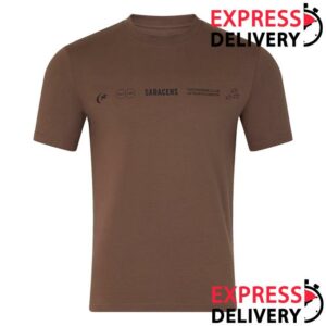 Saracens Merch Store Adult 25 26 The Original Club Relaxed Tee Mocha