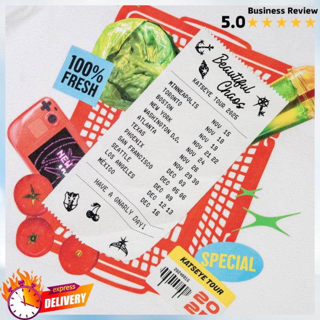 Katseye Store Merch Beautiful Chaos Routing T-Shirt White 4 Katseye Store Merch Beautiful Chaos Routing T-Shirt (White)