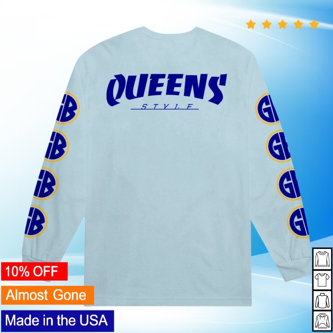 Merchnow Store Merch Gorilla Biscuits Queens Style Glitter Print Chambray Long Sleeve 3 Merchnow Store Merch Gorilla Biscuits Queens Style Glitter Print - Chambray Long Sleeve