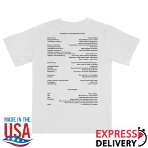 Hayley Williams Store Merch Credits White Tee