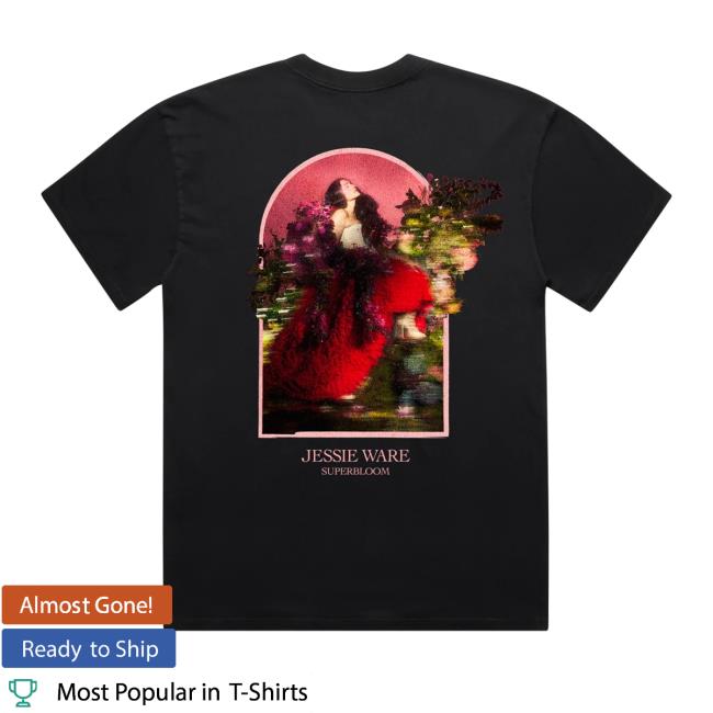 Jessie Ware Merch Store Superbloom Black T-Shirt 4 Jessie Ware Merch Store Superbloom Black T-Shirt