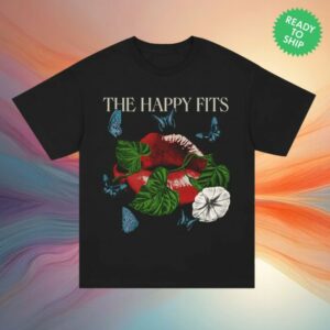 The Happy Fits Store Merch Shop Lips Tour T-Shirt Black
