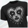 Blackcraftcult Merch Store Women's Corpse Paint Heart T-Shirt 2 Blackcraftcult Merch Store Women's Corpse Paint Heart T-Shirt
