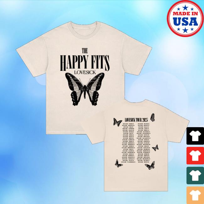 The Happy Fits Merch Store Shop Butterfly Tour T-Shirt 2 The Happy Fits Merch Store Shop Butterfly Tour T-Shirt