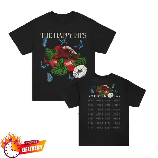 The Happy Fits Merch Store Shop Lips Tour T-Shirt 2 The Happy Fits Merch Store Shop Lips Tour T-Shirt