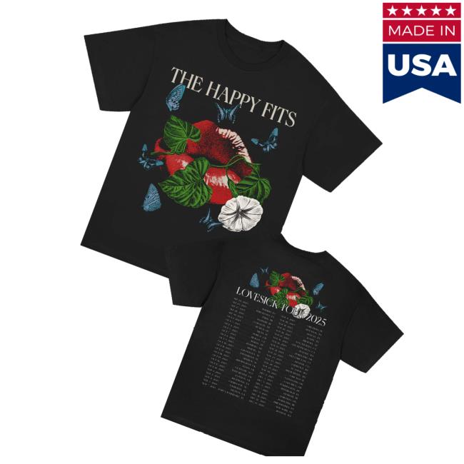 The Happy Fits Merch Store Shop Lips Tour T-Shirt 3 The Happy Fits Merch Store Shop Lips Tour T-Shirt