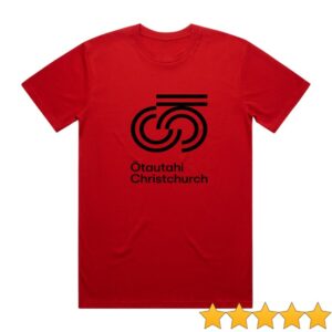 Christchurchnz Store Merch Men’s Tee Red With Black Print
