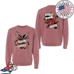 Tyler Childers Music Store Merch I’m All Your’n Maroon Crewneck Fleece