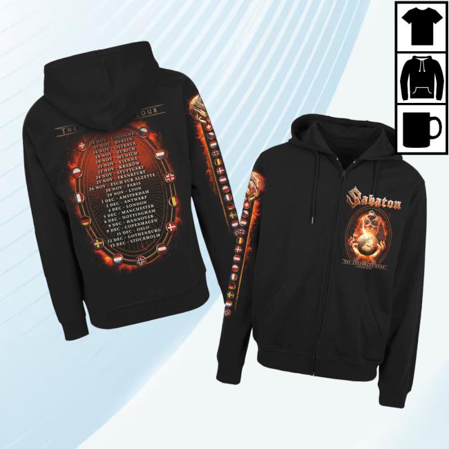 Sabaton Merch Store Flags Of Europe 2025 Tour Zip Hoodie 5 Sabaton Merch Store Flags Of Europe 2025 Tour Zip Hoodie