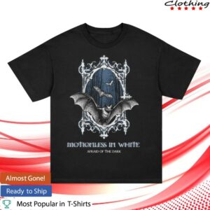 Motionless In White Store Merch Afraid Of The Dark Bat T-Shirt Black