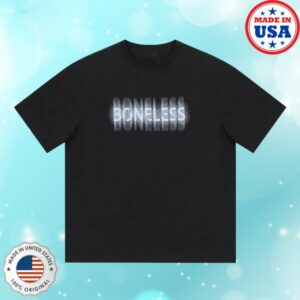 Originalfook Store Merch Boneless Blurred Foam Letter Logo Tee Black