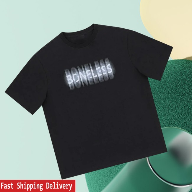 Originalfook Store Merch Boneless Blurred Foam Letter Logo Tee Black 3 Originalfook Store Merch Boneless Blurred Foam Letter Logo Tee Black