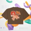 Chunky Things Merch Store Chunky Fire Horse And Duck Ya Cropped T-Shirt Brown 1 kenny Chunky Things Merch Store Chunky Fire Horse And Duck Ya Cropped T Shirt Browna