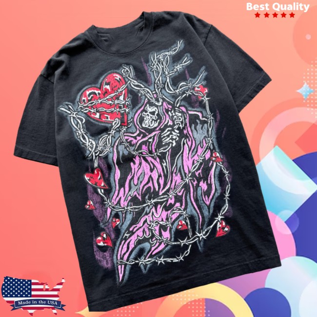 Warren Lotas Store Merch Love Reaper T-Shirt Sun Faded Black 3 Warren Lotas Store Merch Love Reaper T-Shirt - Sun Faded Black