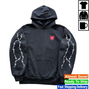 Warren Lotas Store Merch Love Reaper Hoodie Sunfaded Black