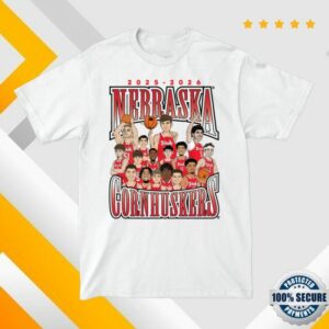 Nil Store Merch Nebraska White Team Caricature Tee