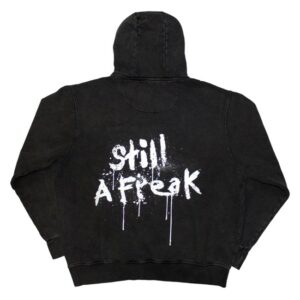 Spiral Direct Store Merch Still A Freak Stone Wash Pullover Hoodie Grey