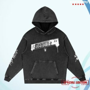 Bronx Native Merch Store Valentine Ave Lim. Ed. Snow Washed Loose Cotton Hoodie