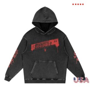 Bronx Native Merch Store Valentine Ave. Lim. Ed. Snow Washed Loose Cotton Hoodie