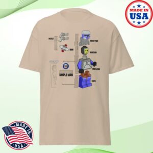 Studstache Shop Merch Store Simple Man Breakdown T-Shirt