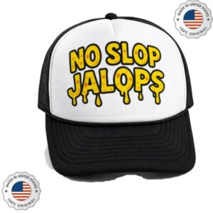 Krispypizza Store Merch Shop No Slop Jalops White Front Black Snapback