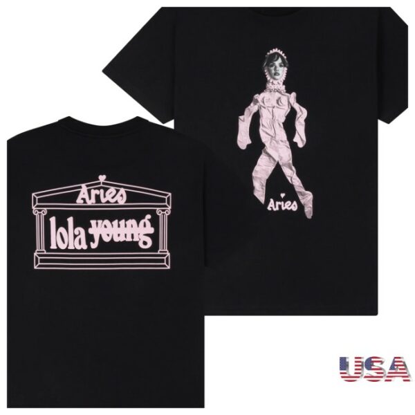 Lola Young Store Merch Shop Aries X Lola Young Black Doll Print Tee ...