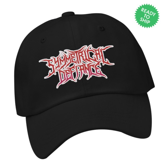 Odd Duck Merch Store Symmetrical Defiance Red Logo Dad Hat 3 Odd Duck Merch Store Symmetrical Defiance Red Logo Dad Hat