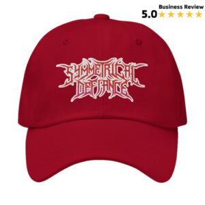 Odd Duck Merch Store Symmetrical Defiance Red Logo Dad Red Hat