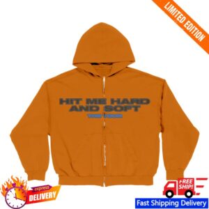 Billie Eilish Store Merch The Tour Orange Dateback Zip Hoodie
