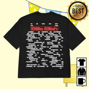 Billie Eilish Store Merch And Soft The Tour 2025 Black T-Shirt