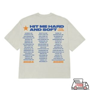 Billie Eilish Store Merch The Tour 2025 White T-Shirt