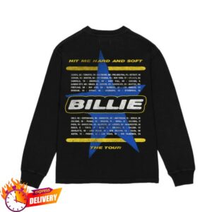 Billie Eilish Store Merch Be Photo Star Dateback Black Longsleeve