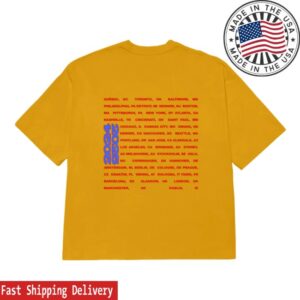 Billie Eilish Store Merch The Tour Gold T-Shirt